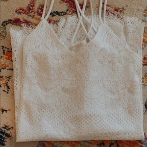 White, lace, spaghetti strap Miami dress